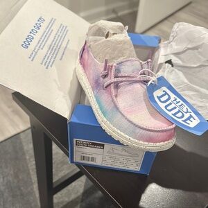 Hey Dude Youth Dreamer Pink and Blue Shoes